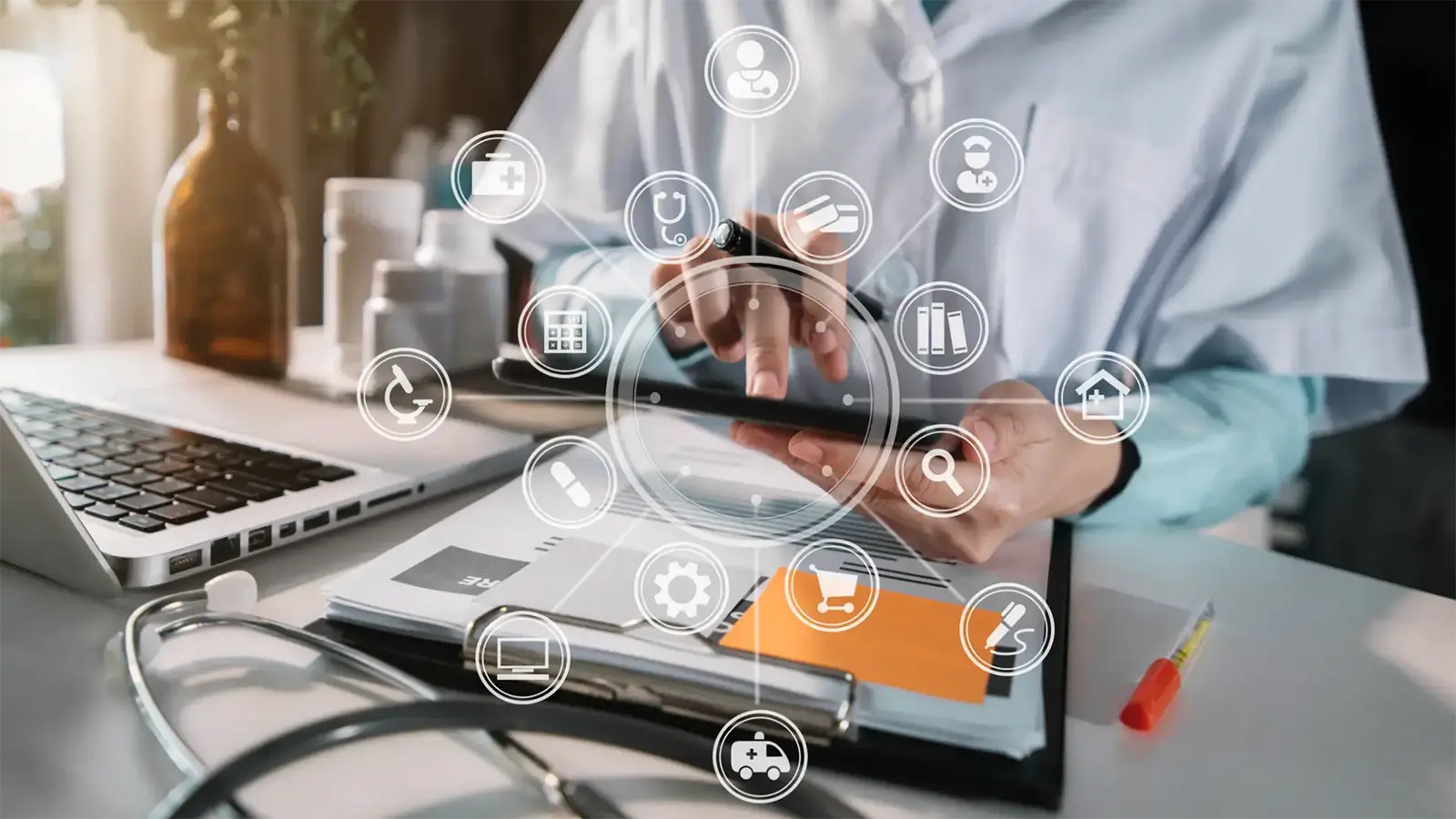 Healthcare marketing team analyzing patient acquisition strategies